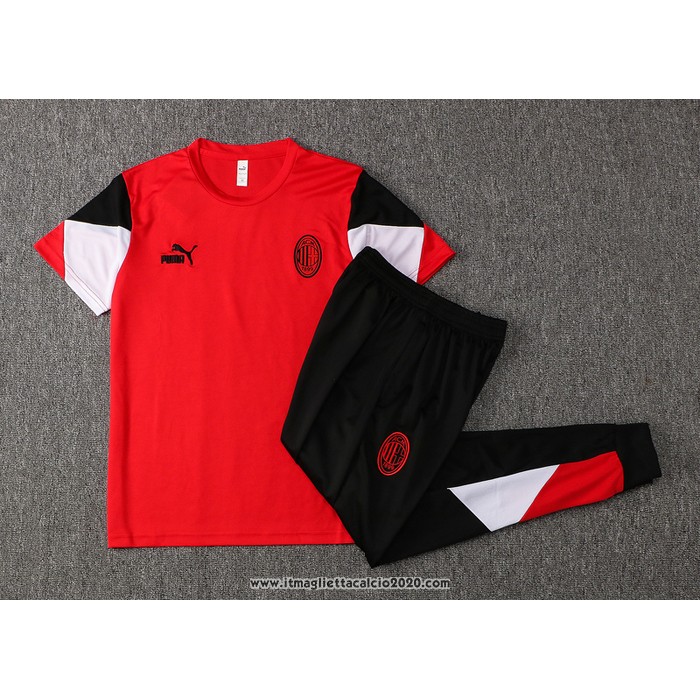 Tuta da Track Milan Manica Corta 2021 2022 Rosso